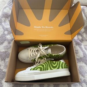 Soludos Green and White Women's Sneakers
